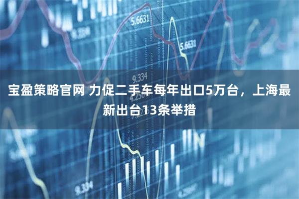 宝盈策略官网 力促二手车每年出口5万台，上海最新出台13条举措